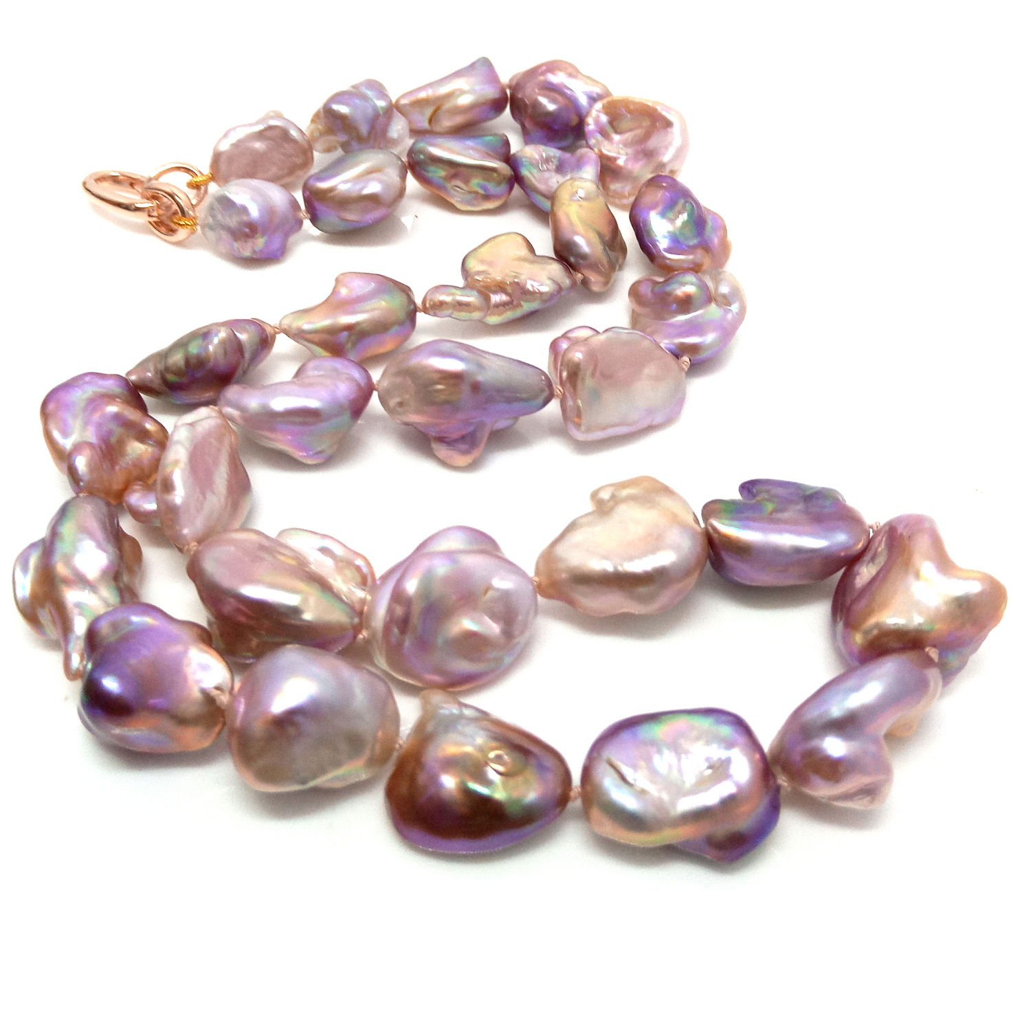 Purple to Lavender 8-9mm Keishi Pearls